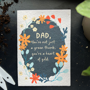 Heart Of Gold Wildflower Seed Father's Day Card, 4 of 5