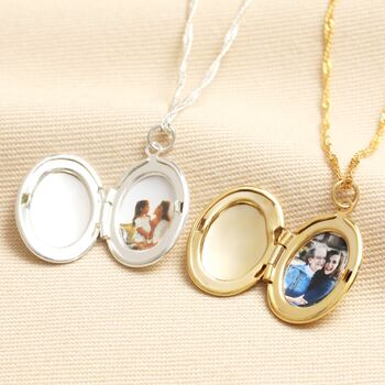 Personalised 'Your Drawing' Oval Locket Necklace, 2 of 3