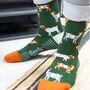 Goat Farm Animals Bamboo Socks Men's Khaki Green, thumbnail 1 of 5