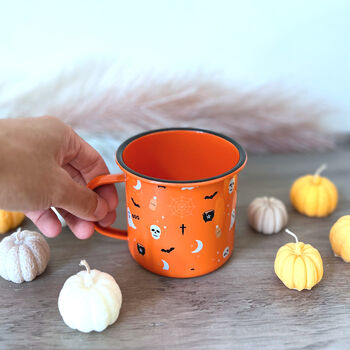 Orange And Black Spooky Halloween Mug Gifts, 6 of 10