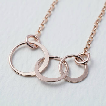 18ct Rose Gold Plated Eternity Circle Necklace, 2 of 2