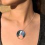 Wave Open Circle Large Sterling Silver Pendant, thumbnail 1 of 5