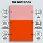 Hardback Notebook Personalised Name Colour Block Design, thumbnail 6 of 7