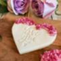 Personalised Heart Biscuit Letterbox Gift – Vanilla Iced Biscuits With Love Sprinkles, thumbnail 2 of 5