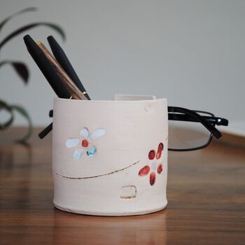 Ceramic Flower Pencil And Glasses Holder Stand, 3 of 6