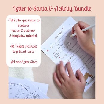 Printable Letter To Santa And Festive Activities, 4 of 8