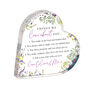 Personalised Floral Heart Acrylic Plaque, thumbnail 2 of 4
