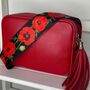 Poppy Print Bag Strap | Extra Long Crossbody Replacement Bag Strap, thumbnail 5 of 5