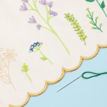 Stitch Your Flowers Table Runner Embroidery Kit, 8 of 12