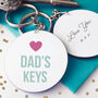 Personalised Dad's Keys Keyring, thumbnail 1 of 2