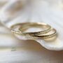 Solid 9ct Recycled Gold Textured Stacking Ring, thumbnail 2 of 9