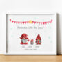 Personalised Christmas Gnome Family Portrait | Gift For Mum, thumbnail 1 of 5