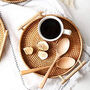 Rattan Round Serving Tray With Wood Handles, thumbnail 1 of 4