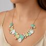 Hammered Green Four Tone Statement Necklace, thumbnail 1 of 6