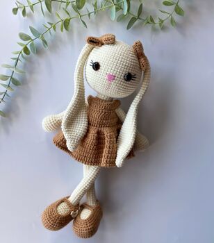 Organic Handmade Crochet Bunny For Babies And Kids, 2 of 7