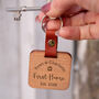 Personalised First Home Wooden Keyring For Couples, thumbnail 1 of 4