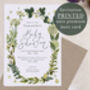 Personalised A6 Green Botanical Baby Shower Invitation, thumbnail 1 of 3