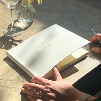 'Our Wedding' Leather Guest Book, 3 of 7