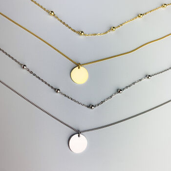 Sterling Silver Short Layered Chain Necklace, 3 of 5