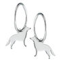Alsatian Silhouette Earrings Sterling Silver, thumbnail 2 of 6