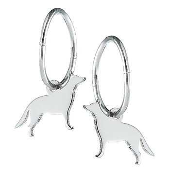 Alsatian Silhouette Earrings Sterling Silver, 2 of 6