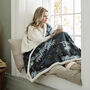 Peacocks Teal Electric Heated Sherpa Throw 140x180cm, thumbnail 1 of 3