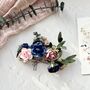 Navy And Dusty Pink Floral Bridal Hair Pins, thumbnail 3 of 5