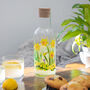 Spring Flower Printed Glass Water Carafe With Cork, thumbnail 1 of 7