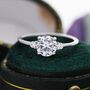 One Carat Cz Ring In Sterling Silver Plain Ring Band, thumbnail 5 of 11