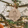 First Christmas Engaged Wooden Tree Bauble, thumbnail 1 of 2