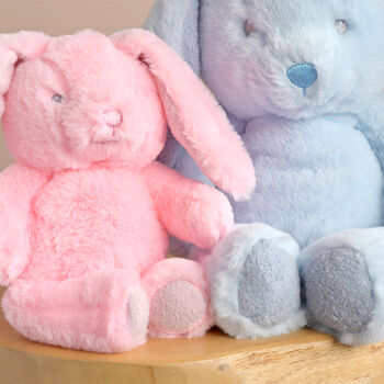 Personalised Pink And Blue Bunny Set, 2 of 2