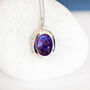 Personalised Purple Turquoise Locket In Sterling Silver, thumbnail 2 of 12