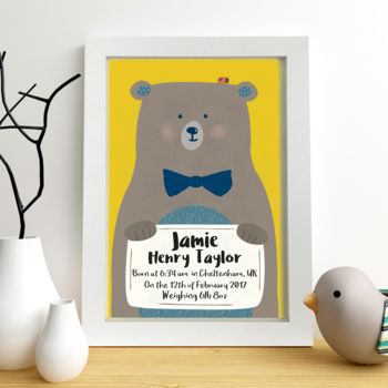 personalised baby bear