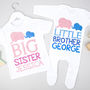 Personalised Big Sister And Little Brother Elephant Set, thumbnail 1 of 3