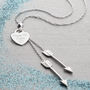 Personalised Sterling Silver Double Arrow Necklace, thumbnail 2 of 6
