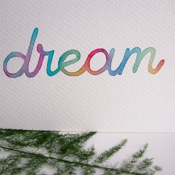 Handmade Dream Birthday Card Watercolour Painting, 5 of 6
