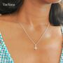 North Star Clear Cubic Zirconia Sterling Silver Pendant Necklace, thumbnail 3 of 6