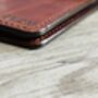 Personalised A6 Leather Pocket Journal, Refillable Notebook, Spanish Brown, thumbnail 11 of 12