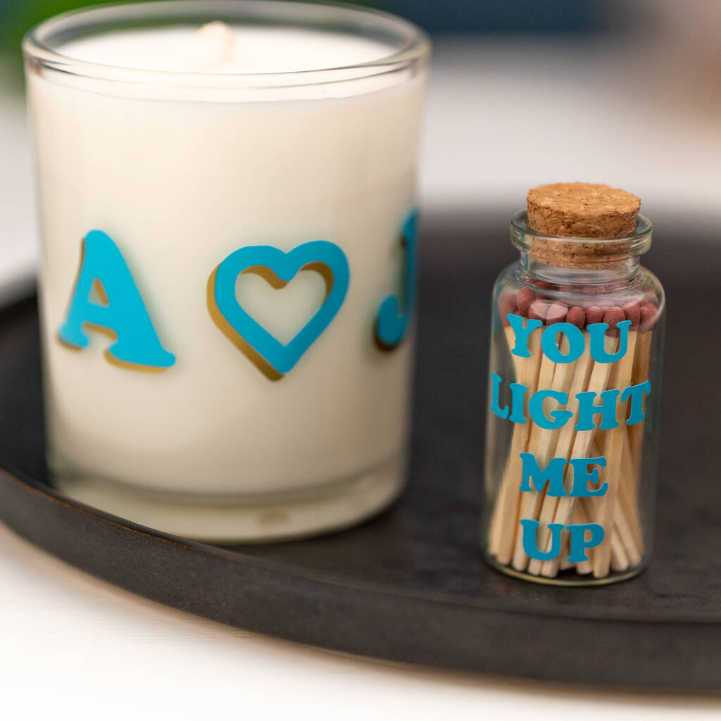 Initial Personalised Candle And Match Set By Posh Totty Designs Creates