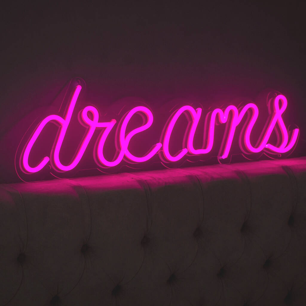 'Dreams' Neon LED Sign, 1 of 3