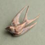 Rose Gold Pink Swallow Brooch Pin, thumbnail 1 of 4