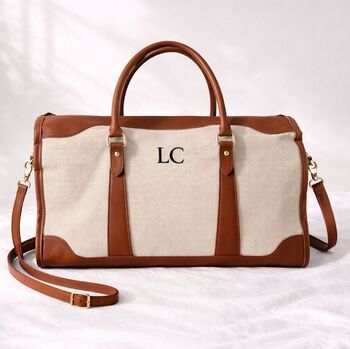 Personalised Lily Canvas And Faux Leather Cross Body, 6 of 6