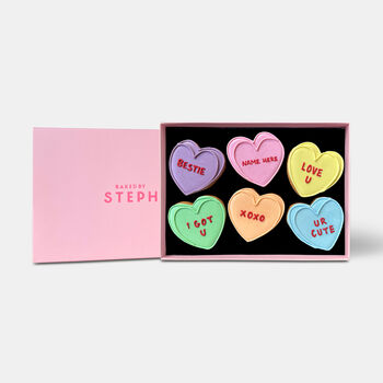 Personalised Love Hearts Valentine's Letterbox Iced Cookies, 4 of 10