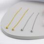 Sterling Silver Minimalist Ball Ear Threader, thumbnail 6 of 10