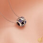 September Birthstone Necklace Silver Birthday Pendant, thumbnail 1 of 5