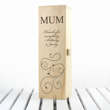 Personalised Floral Mother's Day Wine Box, 8 of 10