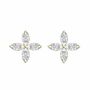 Marquise Flower Diamond Stud Earrings, thumbnail 3 of 3