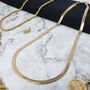 18k Gold Vermeil Plated Herringbone Chain Necklace, thumbnail 3 of 5