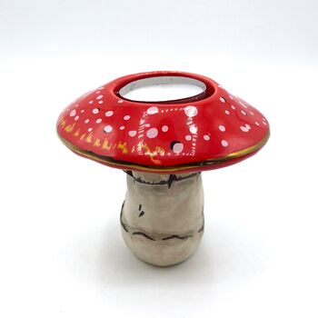 Porcelain Mushroom Tea Light Holder, 2 of 4