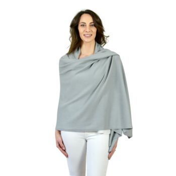 Personalised Grey Pure Cashmere Travel Wrap Gift, 6 of 10